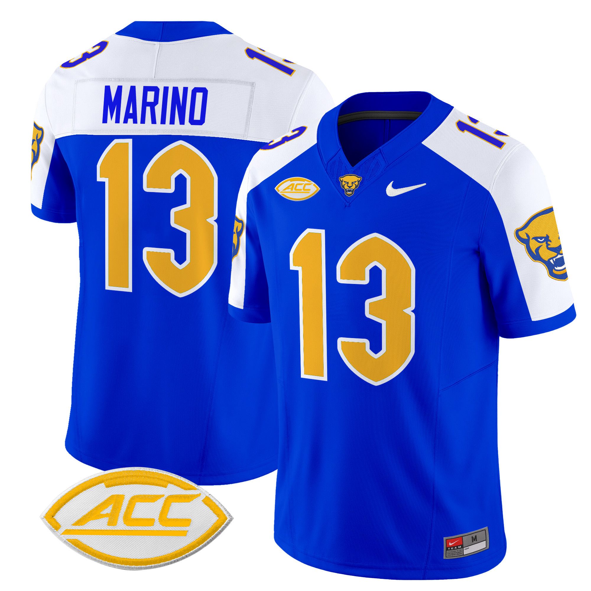 Men Pittsburgh Panthers #13 Marino Blue Nike 2024 Vapor Limited NCAA Jersey->more ncaa teams->NCAA Jersey